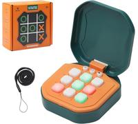 Tris Elettronico 7-in-1 Giiker - Gioco da Tavolo Elettronico Portatile Tic Tac Toe per 1-4 Giocatori, Gioco Educativo di Logica e Memoria, Gioco da Viaggio e Regalo per Bambini e Famiglia