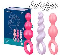 tris kit set plug anali in silicone stimolatore satisfyer dildo anal butt booty