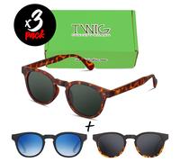 Tris occhiali da sole TWIG Pack VERNE uomo/donna UV400 fashion vintage