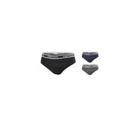 Tris slip Uomo Rossoporpora cotone elasticizzato nero grigio blu