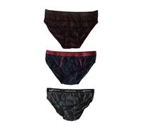 Tris slip uomo Rossoporpora US2045 cotone elasticizzato Multicolore