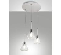 FABAS LUCE Tris lampada a sospensione, E27 3 luci, 3582-47-241, Tris [Lampade per Interni > Lampade a Sospensione]