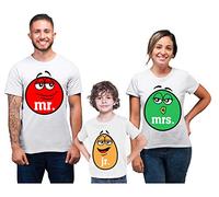 Tris t-Shirt Magliette Famiglia Coordinate - mr, Mrs & jr - Magliette Famiglia