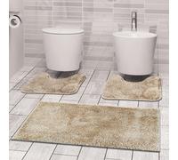 Tris Tappeti Faith Bagno Set Tappetini 1 Tappeto Rettangolare 45x75 cm 2 Giro