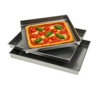 tris Teglie teglia ruoto Forno in latta per Pizza e Dolci 3 pezzi