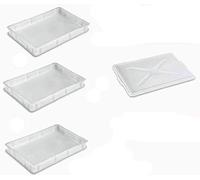 Tris Tre Cassetta Portaimpasto Service 30x40xh10 cm, Sovrapponibili con 1 Coperchio