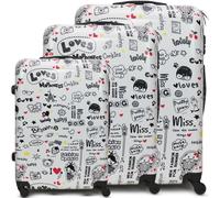 Tris Valigia Trolley Set 3 Valigie Rigido in POLICARBONATO 4 8 RUOTE ORMI