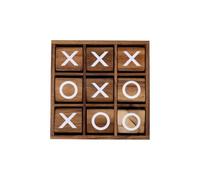 Tris XL Gioco in Legno - Tic Tac Toe con Blocchi Rotanti - Logica e Strategia per 2 Giocatori - Da 4 Anni - 20,2 cm - Gioco Familiare - Regole Incluse - Engelhart 350385