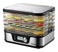 Trisa Essiccatore - 5 rack impilabili per frutta, verdura, erbe e funghi, 1 rete, ventilatore, display LCD, regolazione della temperatura 35-75°C, tempo di asciugatura regolabile 1-24 ore