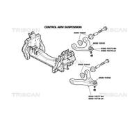 TRISCAN Braccio Oscillante Manubrio Sospensione Ruota Ant. SX Sopra per Iveco