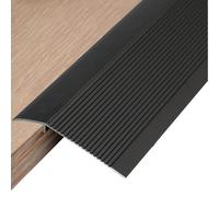 Triscia di Transizione,Striscia di Rivestimento del Bordo del Pavimento,Profilo di Transizione,Alluminio,Striscia di Soglia per Piastrelle e Assi di Laminato(Size:0.9m x 100mm,Color:Nero opaco)
