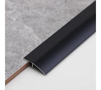 Triscia di Transizione,Striscia di Rivestimento del Bordo del Pavimento,Profilo di Transizione,Alluminio,Striscia di Soglia per Piastrelle e Assi di Laminato(Size:0.9m x 43mm,Color:Nero opaco)