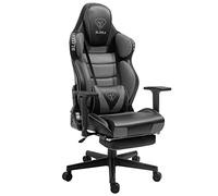 TRISENS Sedia da gaming Chair Racing con seduta sportiva e braccioli ergonomici 4D, colore: grigio scuro/grigio chiaro
