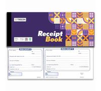 Trison Libro per ricevute e ricevute con contante, 50 fogli, 11 x 28 cm, ideale per ufficio, scuola, istituti, negozi e contabilità generale, confezione da 20
