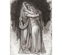 Tristano e Isotta. Personaggi dell'opera di Richard Wagner Tristan und Isolde. Dopo un'incisione dell'artista spagnolo Rogelio de Egusquiza y Barrena 1845-1915. Stampa poster di Ken Welsh (13 x 17)