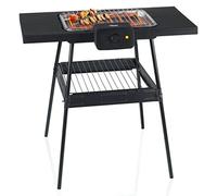 Tristar Barbecue elettrico 2 in 1 - 36,5 x 25,5 cm, 2000 Watt, grill da pavimento e da tavolo, termostato senza livelli, BQ-2870, nero