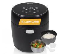 Tristar Cuociriso Digitale con Funzione Low Carb, 8 Programmi Automatici, Capacità 0,6 L di Riso, Pannello Digitale, Facile da Pulire, RK-6238