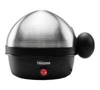 Tristar EK-3076 Cuociuova con misurino, Spia luminosa acciaio inox, Nero