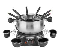 Tristar FO-1109 Fonduta 1400 W 8 forchette da fonduta Nero, acciaio inox