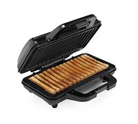 VIDAXL - Piastra per Waffle WF-1171 1000 W Nero e Argento - SPEDIZIONE GRATUITA