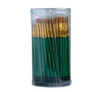 Tristar Serie 104 - Set di 144 pennelli setole sintetiche Taklon oro/manico verde