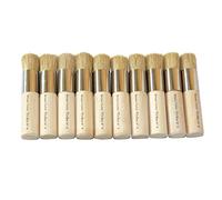 Tristar - Set di 10 pennelli Stencil legno 8 marrone