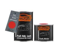TRISTARcolor RAL 3000 Feuerrot lucido Vernice per auto 2K 1,5 litri / 1500 ml barattolo incl. indurente