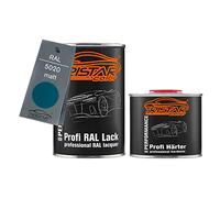 TRISTARcolor RAL 5020 Ozeanblau opaco Vernice per auto 2K 1,5 litri / 1500 ml barattolo incl. indurente
