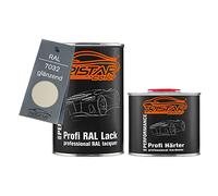 TRISTARcolor RAL 7032 Kieselgrau lucido Vernice per auto 2K 1,5 litri / 1500 ml barattolo incl. indurente