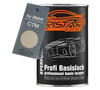 TRISTARcolor Vernice per auto Barattolo pronto all’uso per BMW C7M Vivid Silver Metallic Matt Vernice di base 1,0 litri 1000ml