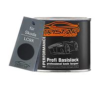 TRISTARcolor Vernice per auto Barattolo pronto all’uso per Skoda LC9X Deep Black Perl Vernice di base 0,5L