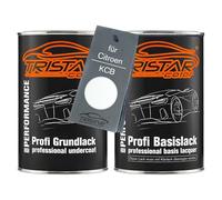 TRISTARcolor Vernice per auto Kit barattolo pronto all’uso per Citroen KCB Blanc Banquise Vernice di fondo + vernice di base 2,0 litri 2000ml