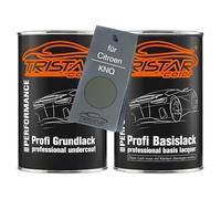 TRISTARcolor Vernice per auto Kit barattolo pronto all’uso per Citroen KNQ Sirkka Green Metallic Vernice di fondo + vernice di base 2,0 litri 2000ml