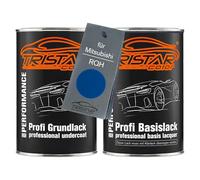 TRISTARcolor Vernice per auto Kit barattolo pronto all’uso per Mitsubishi RQH Royal Blue Metallic Vernice di fondo + vernice di base 2,0 litri 2000ml