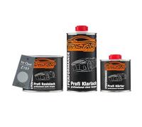 TRISTARcolor Vernice per auto Kit barattolo pronto all’uso per Opel Z157 Starsilber III Metallic/Star Silver II Metallic Vernice di base + vernice trasparente 2K 1,25L