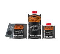 TRISTARcolor Vernice per auto Kit barattolo pronto all’uso per Seat LA9V Negro Brillante Metallic Vernice di base + vernice trasparente 2K 1,25L