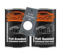 TRISTARcolor Vernice per auto Kit barattolo pronto all’uso per VW/Volkswagen T9 Ibisweiss/Ibis White Vernice di fondo + vernice di base 2,0 litri 2000ml
