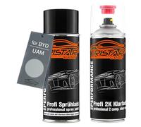 TRISTARcolor Vernice per auto Kit bombolette spray 2K per BYD UAM He Er Mo Si LV Metallic Bomboletta a spruzzo vernice di base 2 componenti vernice trasparente