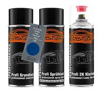 TRISTARcolor Vernice per auto Kit bombolette spray 2K per Chrysler/Dodge/Jeep/Plymouth/Viper PBE GTS Blue Perl Vernice di fondo vernice di base 2 componenti vernice trasparente
