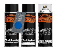TRISTARcolor Vernice per auto Kit bombolette spray per Datsun/Infiniti/Nissan B51 Blue Perl Metallic/New York Blue Metallic vernice di fondo, di base, trasparente