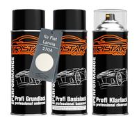 TRISTARcolor Vernice per auto Kit bombolette spray per Fiat/Lancia 270A Bianco Gioioso Perl/Funk Weiss Perl vernice di fondo, di base, trasparente