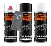 TRISTARcolor Vernice per auto Kit bombolette spray per paraurti di plastica per BYD HDC Jun Yao Hui Perl base adesiva vernice di base vernice trasparente con plastificante