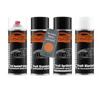 TRISTARcolor Vernice per auto Kit bombolette spray per plastica per Aston Martin AST60D0 Golden Saffron Metallic base adesiva vernice di fondo, di base, trasparente con plastificante