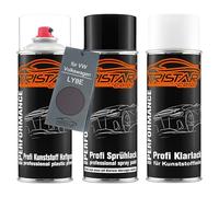 TRISTARcolor Vernice per auto Kit bombolette spray per plastica per VW/Volkswagen LY8E Timeless Taupe Metallic base adesiva vernice di base vernice trasparente con plastificante