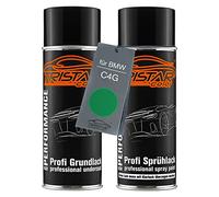 TRISTARcolor Vernice per auto Kit di bombolette spray per BMW C4G Isle Of Man Greun Metallic vernice di fondo vernice di base bomboletta a spruzzo 400ml