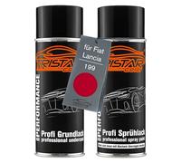 TRISTARcolor Vernice per auto Kit di bombolette spray per Fiat/Lancia 199 Rojo Milano vernice di fondo vernice di base bomboletta a spruzzo 400ml