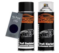 TRISTARcolor Vernice per auto Kit di bombolette spray per Ford 17V Panther Black Perl/Nero Panther Perl vernice di base vernice trasparente bomboletta a spruzzo 400ml