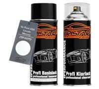 TRISTARcolor Vernice per auto Kit di bombolette spray per Ford USA/Lincoln/Mercury ZBFAXPD Glacier White vernice di base vernice trasparente bomboletta a spruzzo 400ml