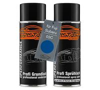 TRISTARcolor Vernice per auto Kit di bombolette spray per Fuji/Subaru 02C Blue Perl Metallic/World Rally Blue Perl vernice di fondo vernice di base bomboletta a spruzzo 400ml