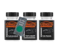 TRISTARcolor Vernice per auto Kit stilo di ritocco per Alfa Romeo 646B Verde Montreal Metallic Vernice di fondo vernice di base vernice trasparente ognuno 50ml